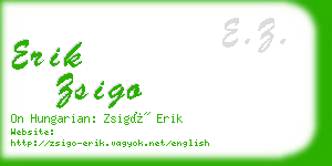 erik zsigo business card